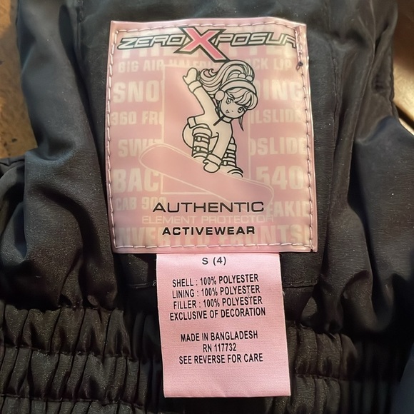 ZEROXPOSUR Girls Snow Bibs - size 4 - Picture 16 of 16